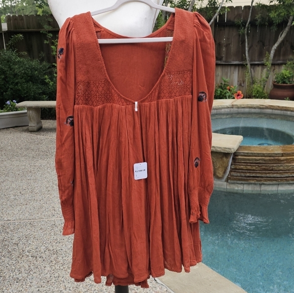 Nwt Free People Desert Dreams Mini Dress tunic S/P - Picture 12 of 15